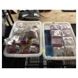 NOS Glass bear Home decor w/trays