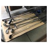 Collection of golf clubs