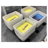 Approx 39 Rubbermaid Trays, approx 20x15x5in