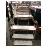 Metal wall hanging rack and 3-tier basket, approx