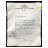 Arthur E. Arling Signed Contract with 20th C. Fox