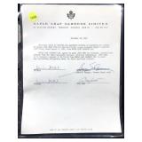 Authentic NHL player penalty fine letter jiri