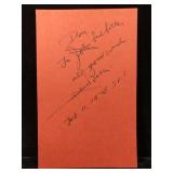 Melvin Belli Autographed Paper
