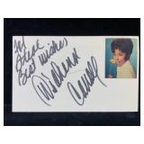 Diahann Carroll Inscribed Signature Card