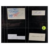 4 Die Cut Autographs on Paper