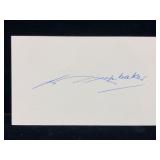 Tom Baker Autographed Index Card