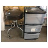 Brightroom 3-drawer cabinet and rolling stool