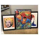 Framed 3D Like Framed Superman Poster and More.
