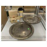 Vintage Silver-Plated Trays, To Go Tumbler, and