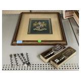 Framed Embroidered Coat of Arms With