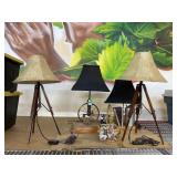 Wooden Tripod Extendable Lamps, Wheel Lamp & More