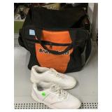 Brunswick Bowling Ball W/Case & Etonic Shoes