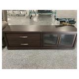 Wood entertainment center, approx 71in long