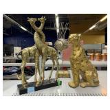 Giraffe, Fish & Leopard Statue Decor
