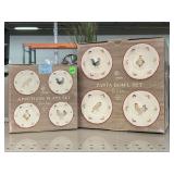 Jacques Rooster Print Pasta Bowl Set and