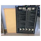Large Corkboad and Framed 101 Classic Movie