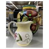 Ceramic Vase Made In Italy & Pitcher
