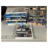 Blu-ray Movies, DVDï¿½s, and Madden Wii Game.