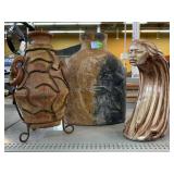 Vintage post modern ceramic wind spirit woman