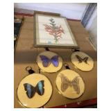 Framed Butterflies & Numbered Framed Print