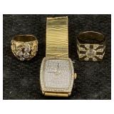 Sammy Davis Jr. Pers. Owned 14k Gold Rings & 18k