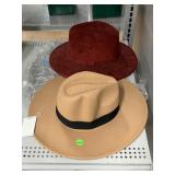 2 New Fedora Felt Hats.