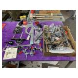 Assorted Tools. Socket Set, Clamps & More