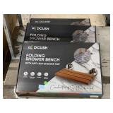 3 DCUSH Folding Shower Bench W/Mat In Box