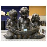 Three Angel Choir Resin Sculpture. Approx 16 x