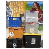 6 Storage Containers. Various Sizes