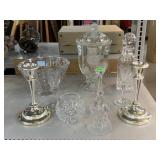 Vintage Imperlux Hand Cut Crystal lidded Pedestal