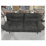 Black futon couch, approx 67in long