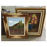 Framed Oil Paintings by Shapiro. Largest is
