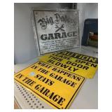 Metal Garage Signs.
