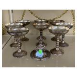 Vintage silver plated champagne Coupes and More.