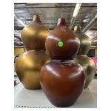 Set of Asian Style Double Gourd Vases.