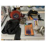 Binoculars, Hand Tools, Tire Inflator, Deadbolt,