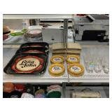 Long John Tin Trays, Ashtrays, and Beefeater