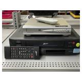 Zenith VHS Player with Remote and DVD Player with