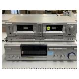 Vintage Sanyo Stereo Double Cassette Deck RD W50