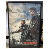 Edge of Tomorrow framed Movie Poster. Approx 41 x