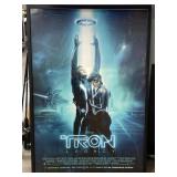 Disney TRON Framed Movie Poster. Approx 41 x 28