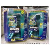 2 Packs of new Gillette disposable Razors. One