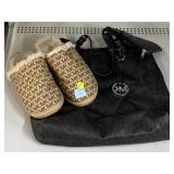 Michael Kors Monogrammed Bag and Slippers.