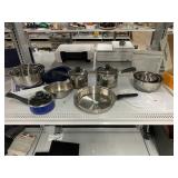 Pots, Pans, Mixing Bowl Sets with Lids, and More.