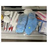 Variety of Mop Heads, Supplies, and Dusters.