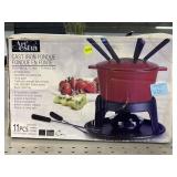 Cast Iron Fondue Kit in Box.