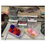 Large Variety of Yarn in Organizers.