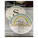 2 Hobby Lobby Wood Sign Wall Art. 18 inch.