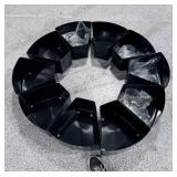 10pcs Plastic Pie Shaped Bins - Approx. 8in Deep